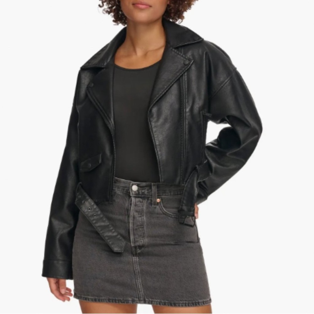 Levi’s black moto jacket size small